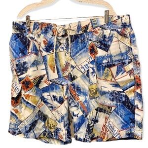 CARIBBEAN JOE Island Supply Co Boardshorts / Swim Trunks,  Surf,  Palm Trees